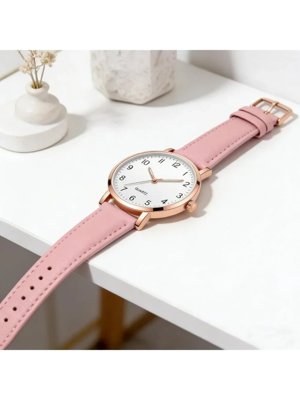 Women's Pink Analog Specially Stylish Quartz Pointer Design Round Wrist Watch
